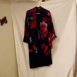 Plus-size R&K Dress casual dress with sheer over lay